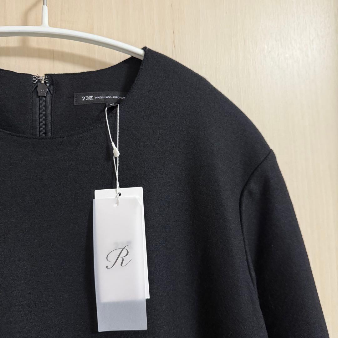 ■新品 23区 髙橋リタさんコラボ ファインウールジャージー イレヘムワンピース