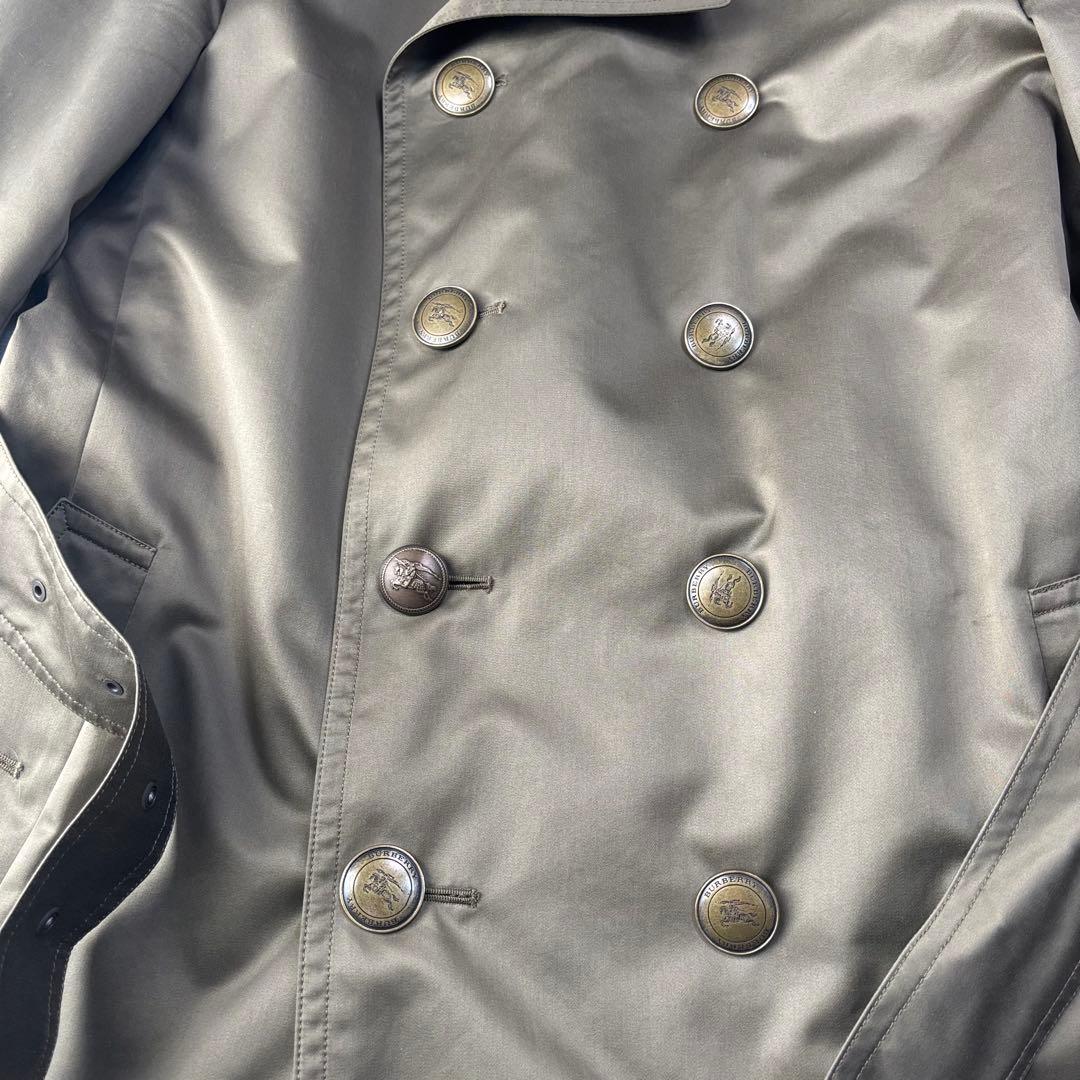 高級 大きいサイズ バーバリーロンドン トレンチコート カーキ 金ボタンLL