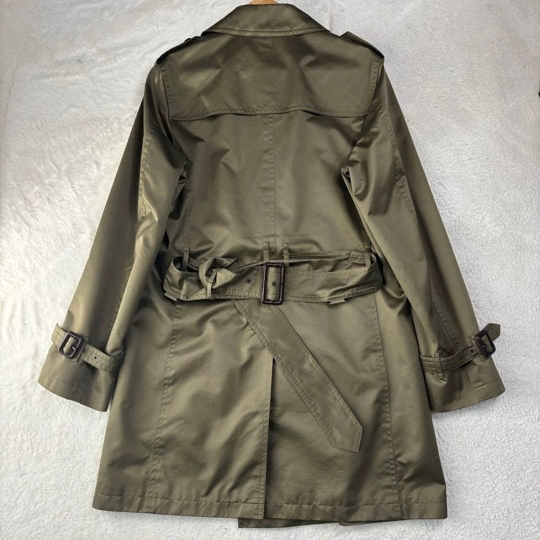 高級 大きいサイズ バーバリーロンドン トレンチコート カーキ 金ボタンLL
