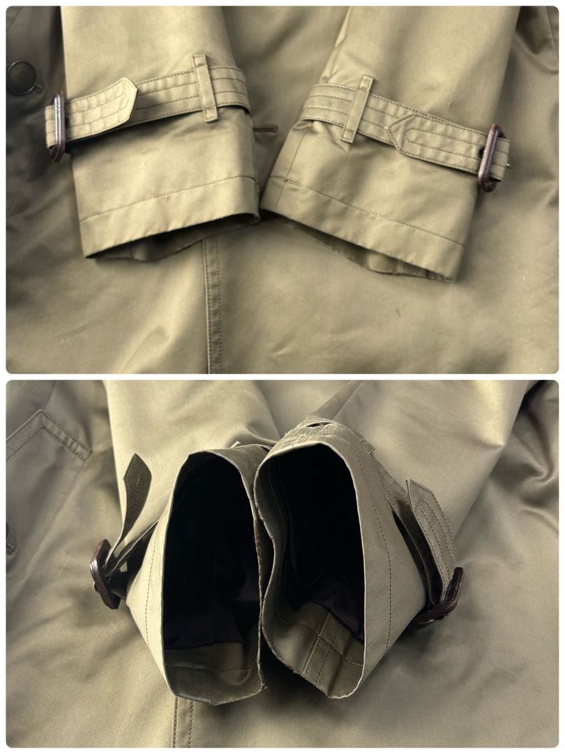 高級 大きいサイズ バーバリーロンドン トレンチコート カーキ 金ボタンLL