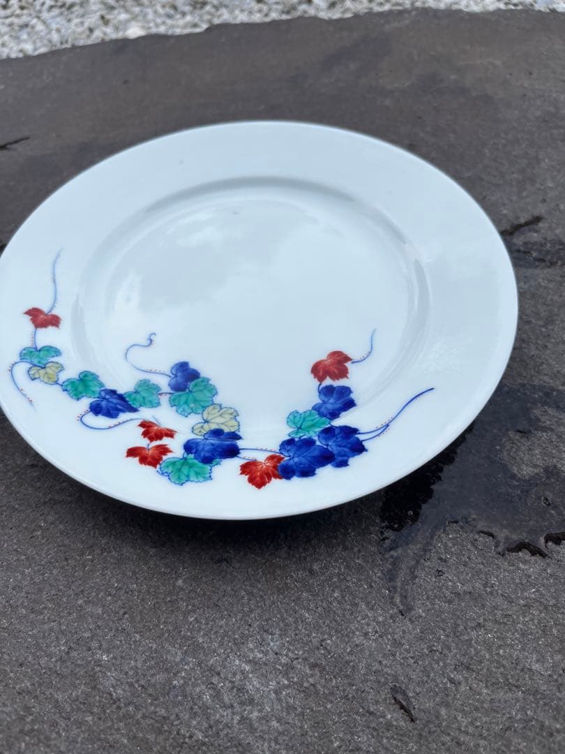 希少　香蘭社　有田焼　パン皿　20cm 4枚セット　アンティーク