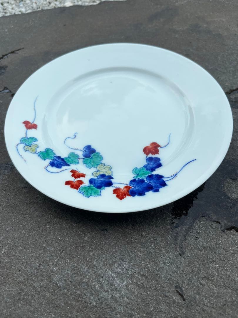 希少　香蘭社　有田焼　パン皿　20cm 4枚セット　アンティーク