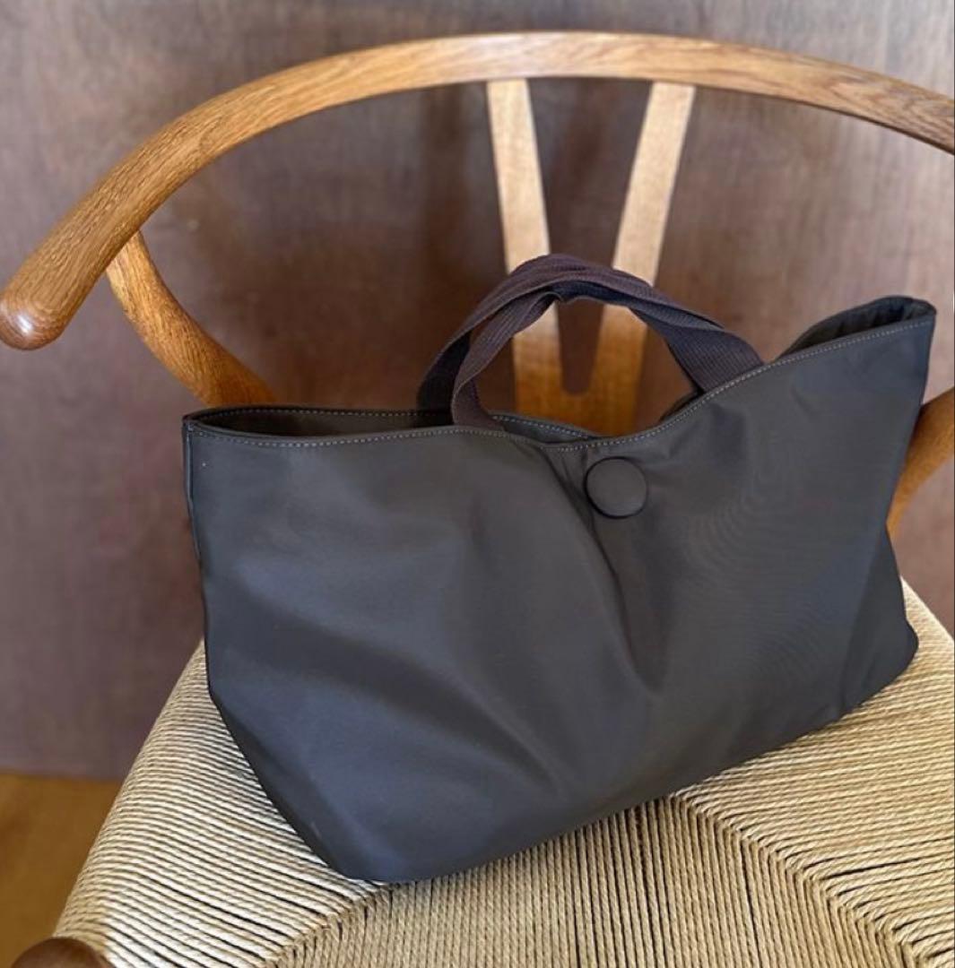 null.ヌル♡ボートシェイプナイロンバッグ♡グレー♡中川珠里さんコラボ