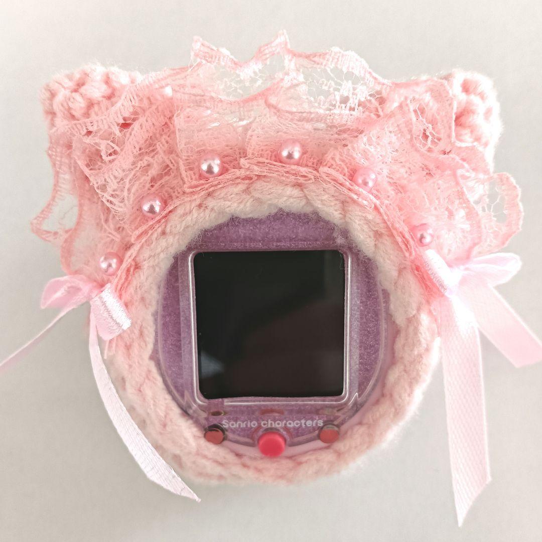 たまごっちスマート・ユニカバー　メイド風　ピンクねこちゃん　パール♡　りぼん♡