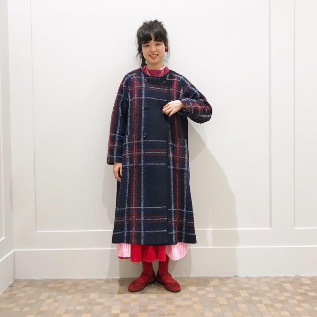 本日値下げ！BEAMS BOY スライバーニット ダブルコート ネイビー