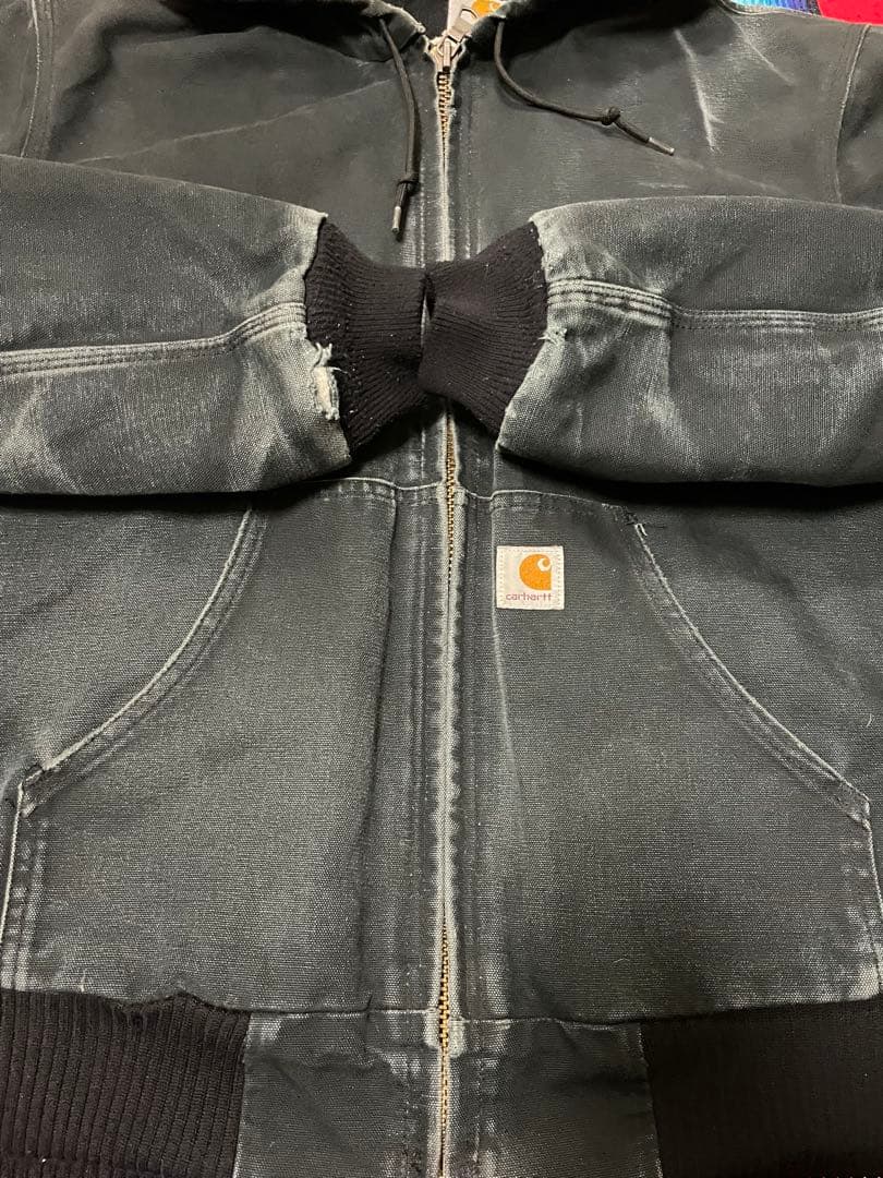 USA製 Carhartt Active Jacket black fade M
