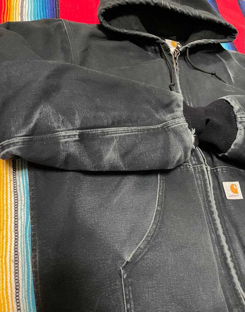 USA製 Carhartt Active Jacket black fade M