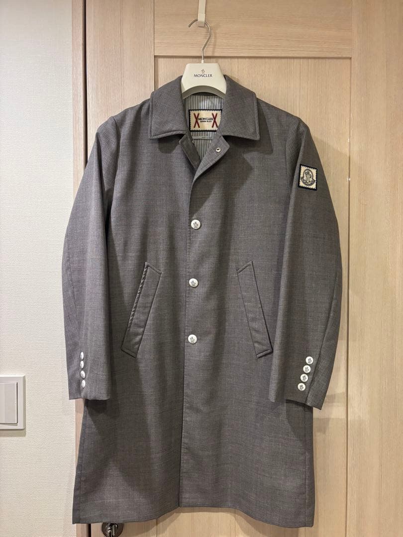 MONCLER GAMME BLEU ステンカラーコート グレー　モンクレール
