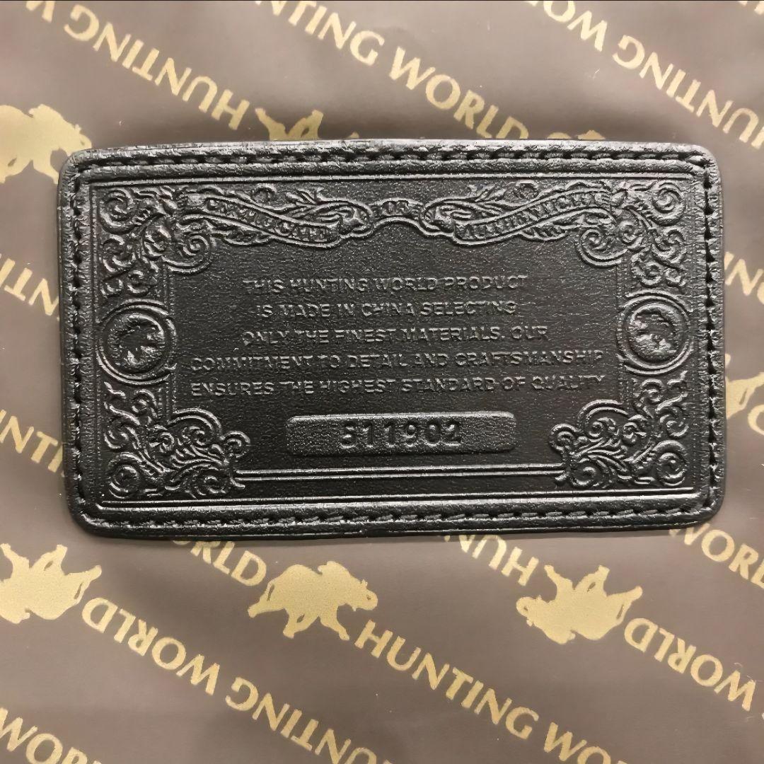 ほぼ未使用 HUNTING WORLD メッセンジャーバッグ メンズ ブラック