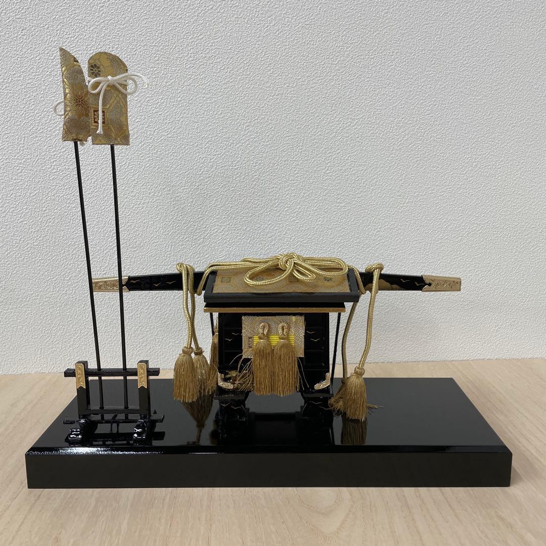 御雛人形　桃の節道具　雛道具　中金山水40号