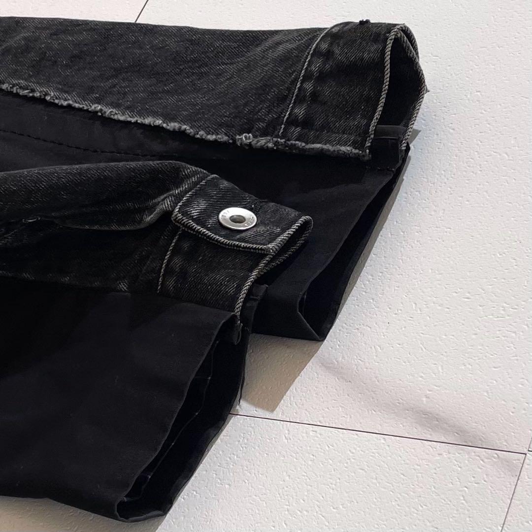 【希少】サカイ デニムドッキング OXFORDコート 再構築 ブラック サイズ2