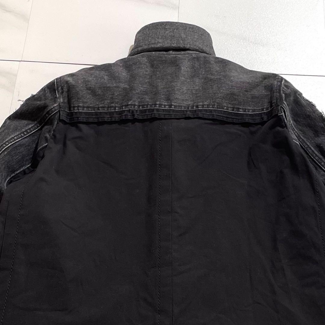 【希少】サカイ デニムドッキング OXFORDコート 再構築 ブラック サイズ2