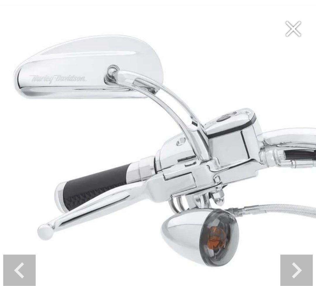 Harley Davidson純正 クローム スロットステムミラー 美品 箱付き