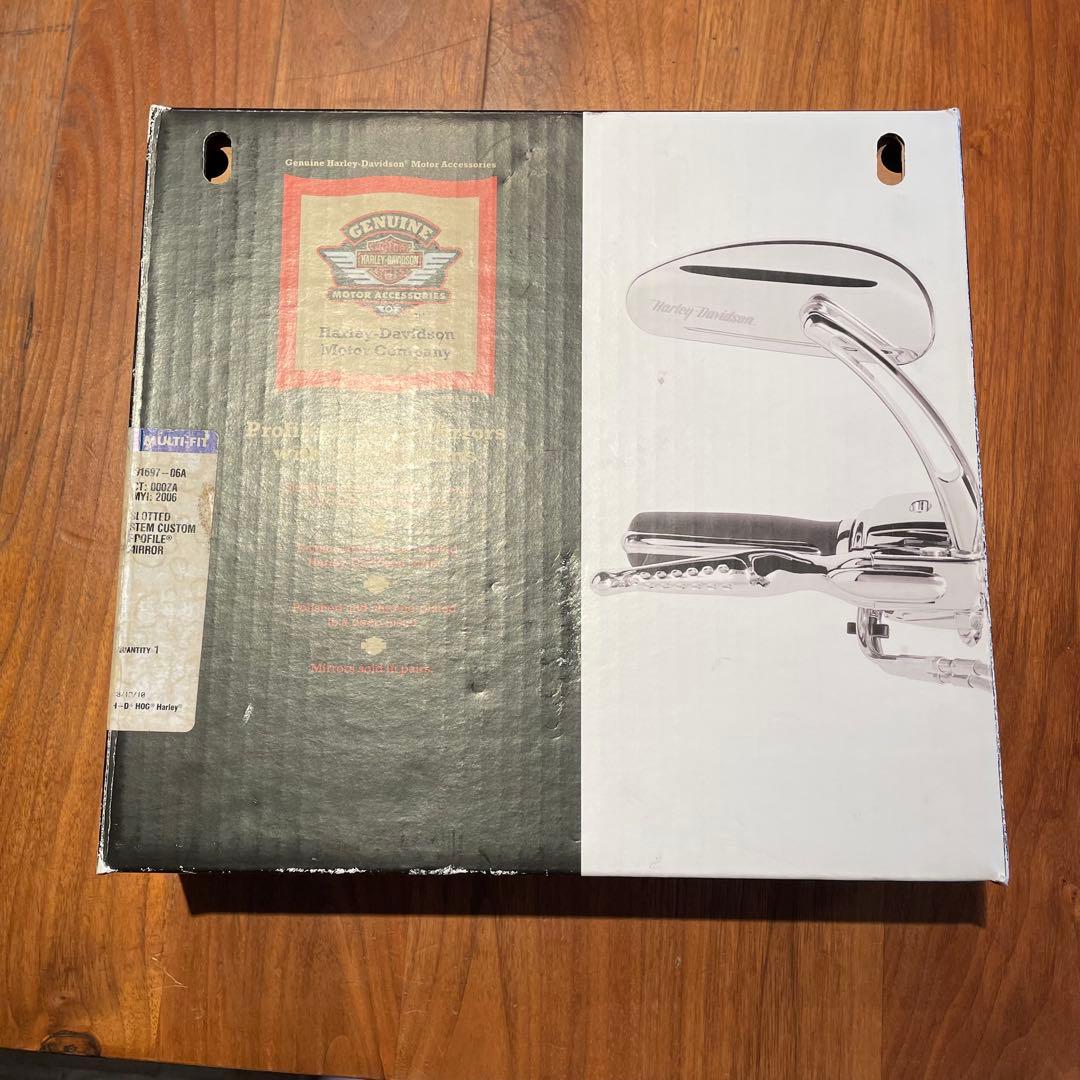 Harley Davidson純正 クローム スロットステムミラー 美品 箱付き