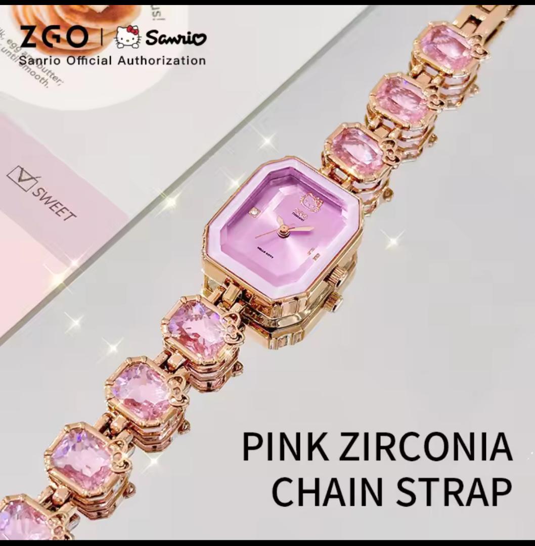キティちゃん ピンククリスタル 時計 サンリオ 腕時計 限定 海外 コラボ