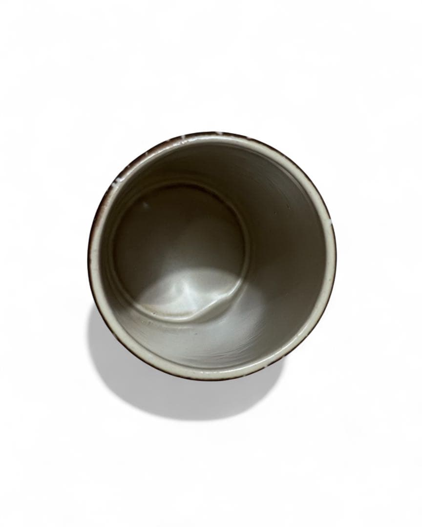 西ドイツ製 Fat Lava風 円筒形 黒釉 スプラッター＆ドリップ釉　北欧