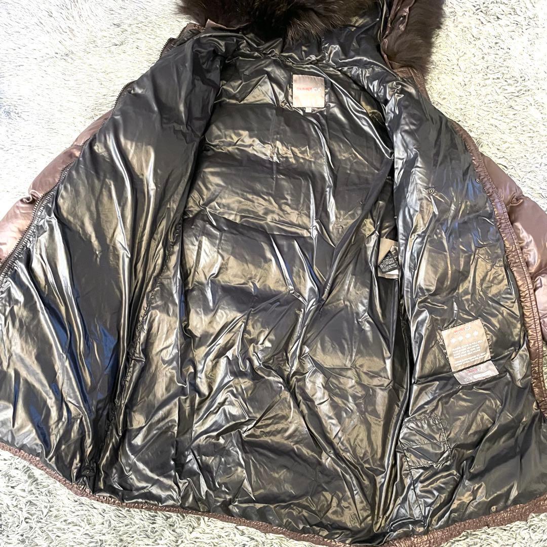 【美品】デュベティカ KAPPA ダウンコート Aライン ラクーンファー 光沢