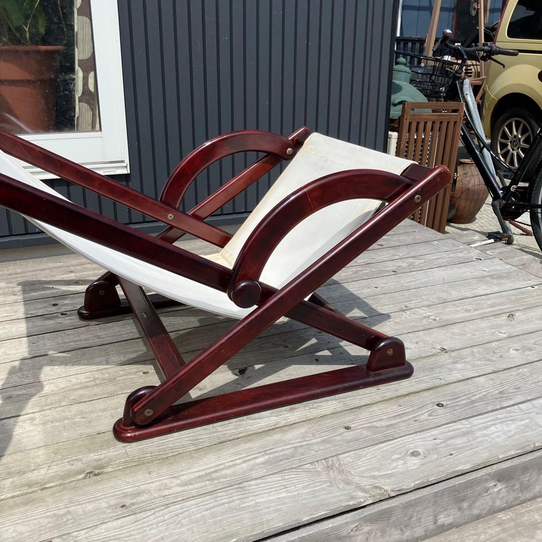 昭和レトロ カリモク 木製 ロッキングチェア アームチェア 古家具 ヴィンテージ