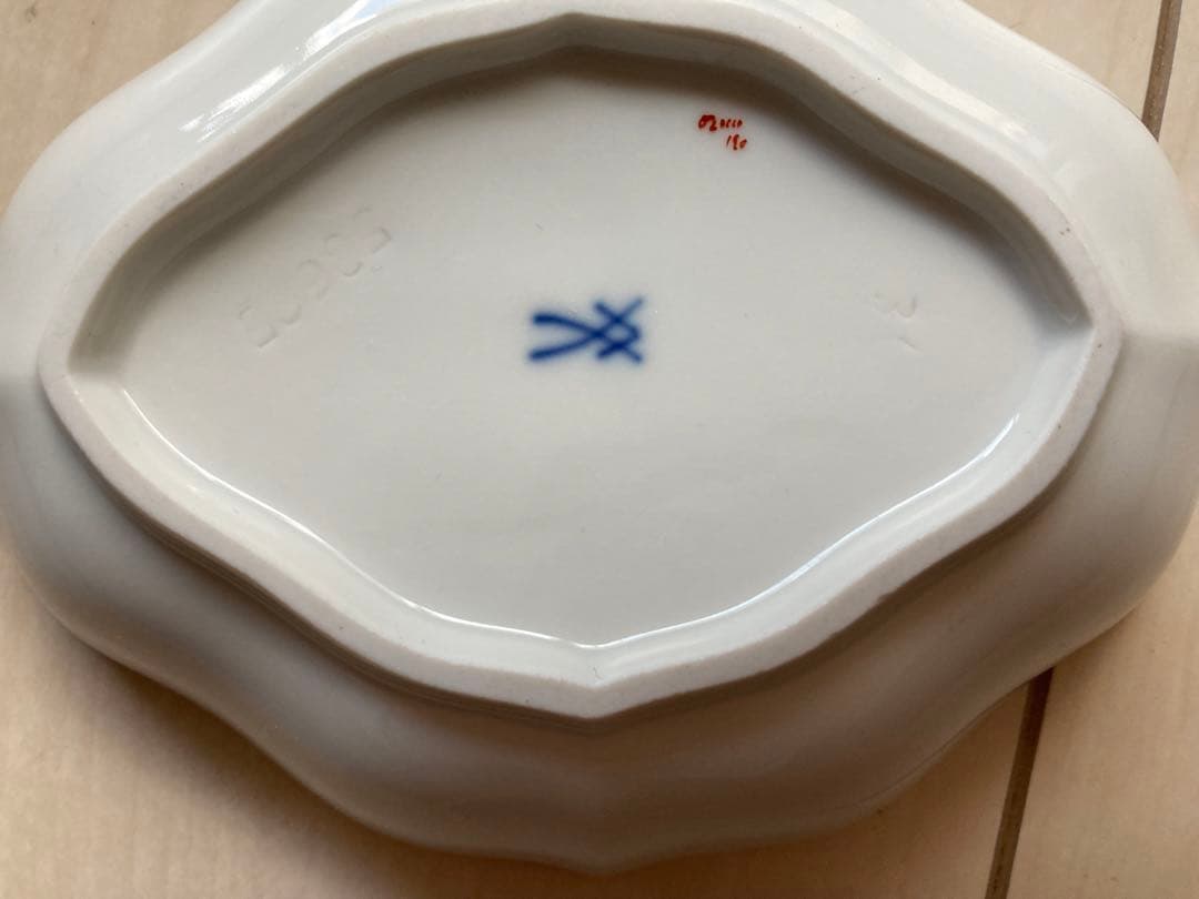 マイセン　ピンクローズ小皿