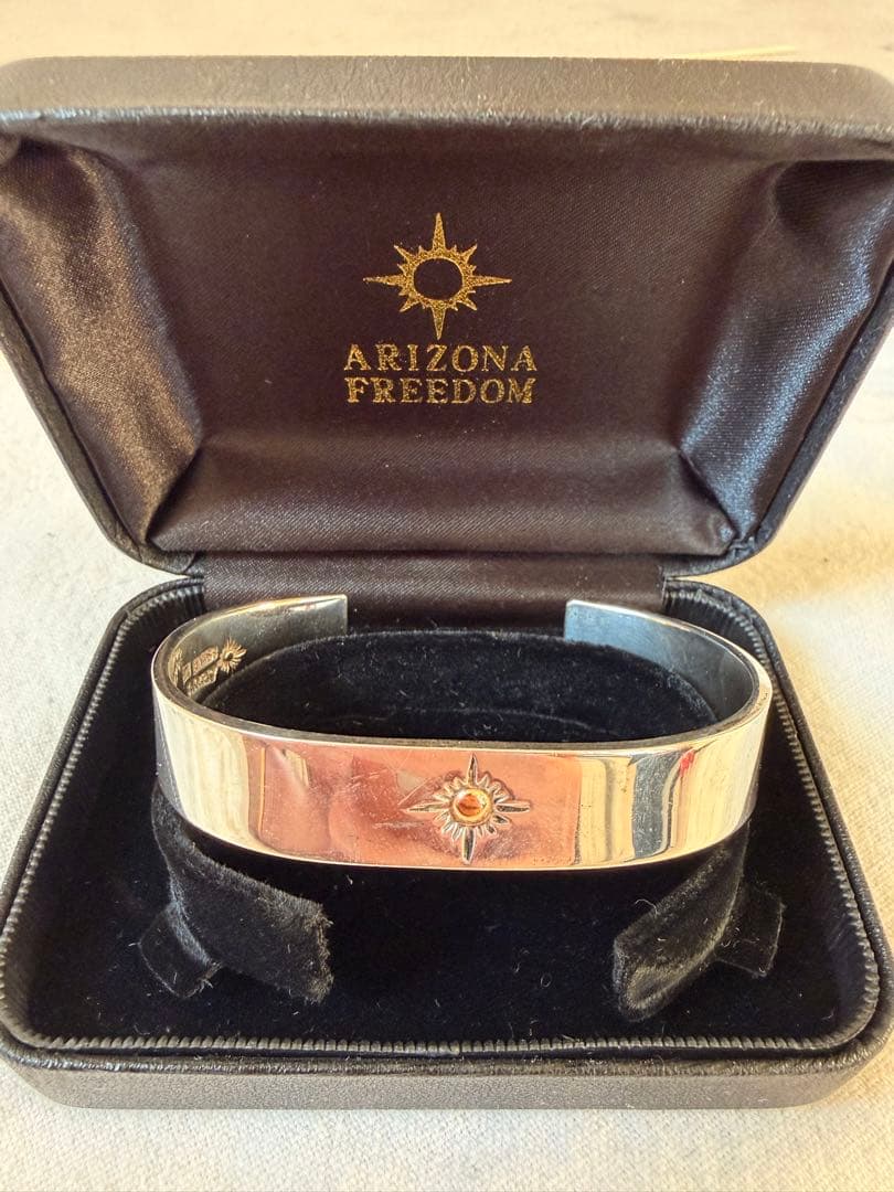 ARIZONA FREEDOM シルバーバングル太陽神平打ちシルバーブレスレット