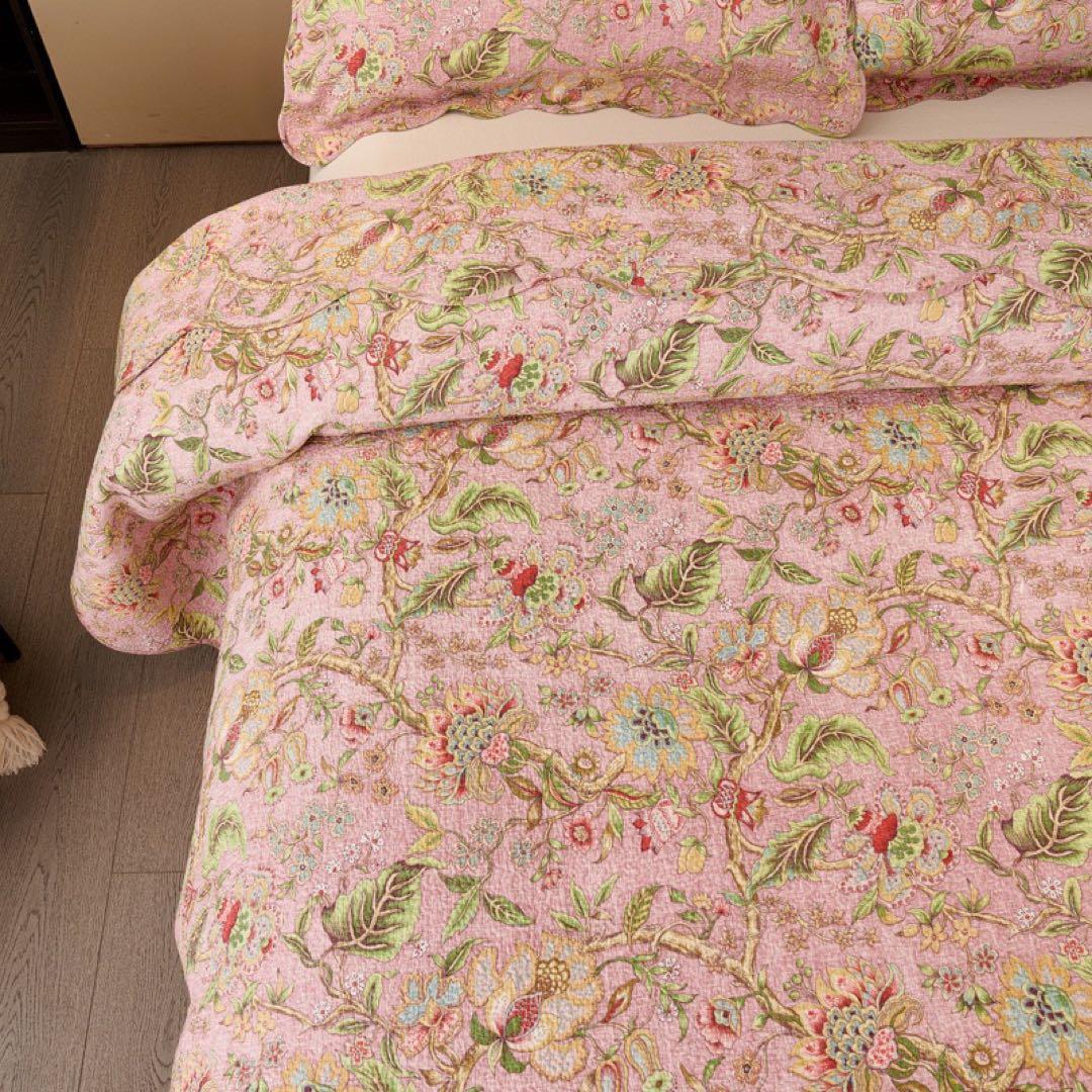 キルトベッドカバー3点セット綿マルチカバー キルティング MBHF01