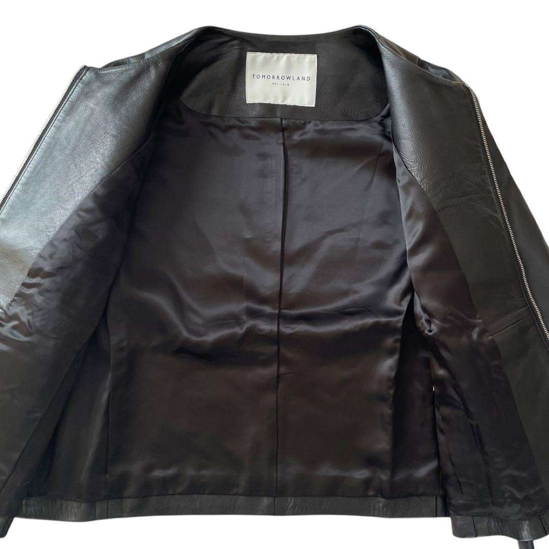 TOMORROWLAND トゥモローランド　レザージャケット　黒　36