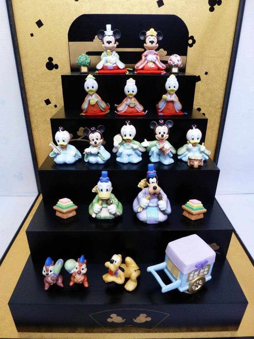 ディズニー ひな飾り 5段 ガラスケース付 雛壇 ひな壇 お雛様 ひな人形