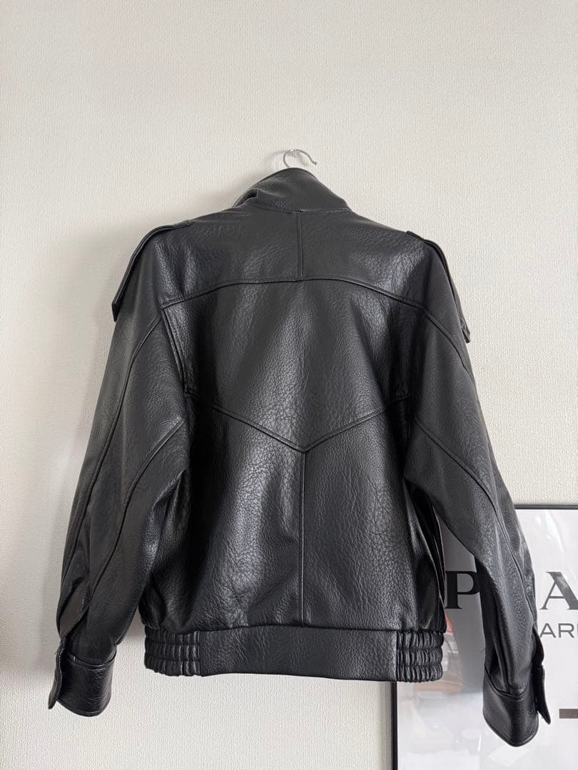 完売品！ZARA フェイクレザージャケット S ブラック 今期新作⭐︎