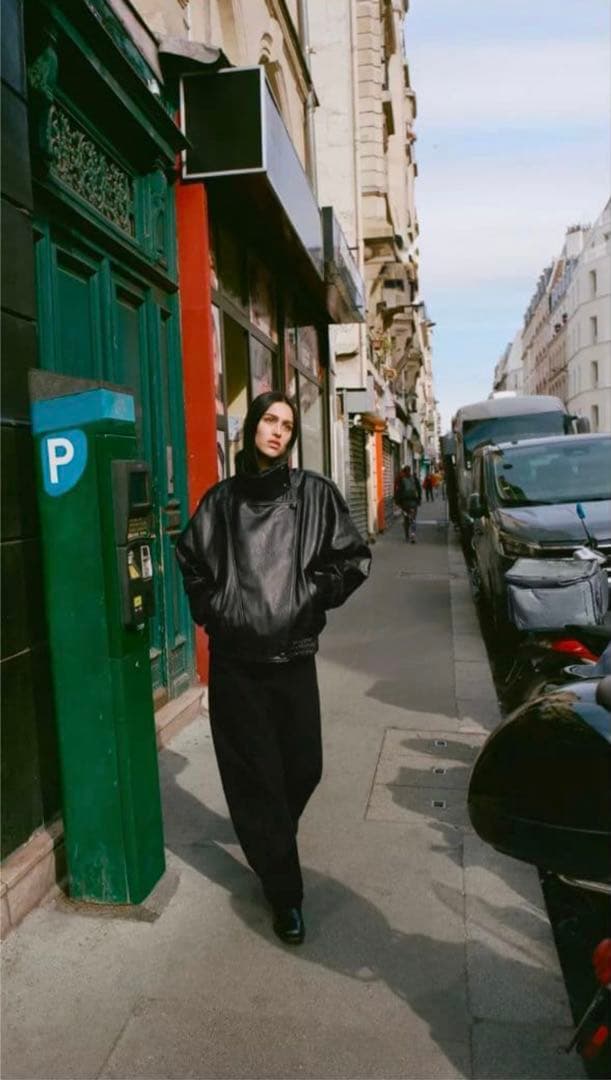 完売品！ZARA フェイクレザージャケット S ブラック 今期新作⭐︎