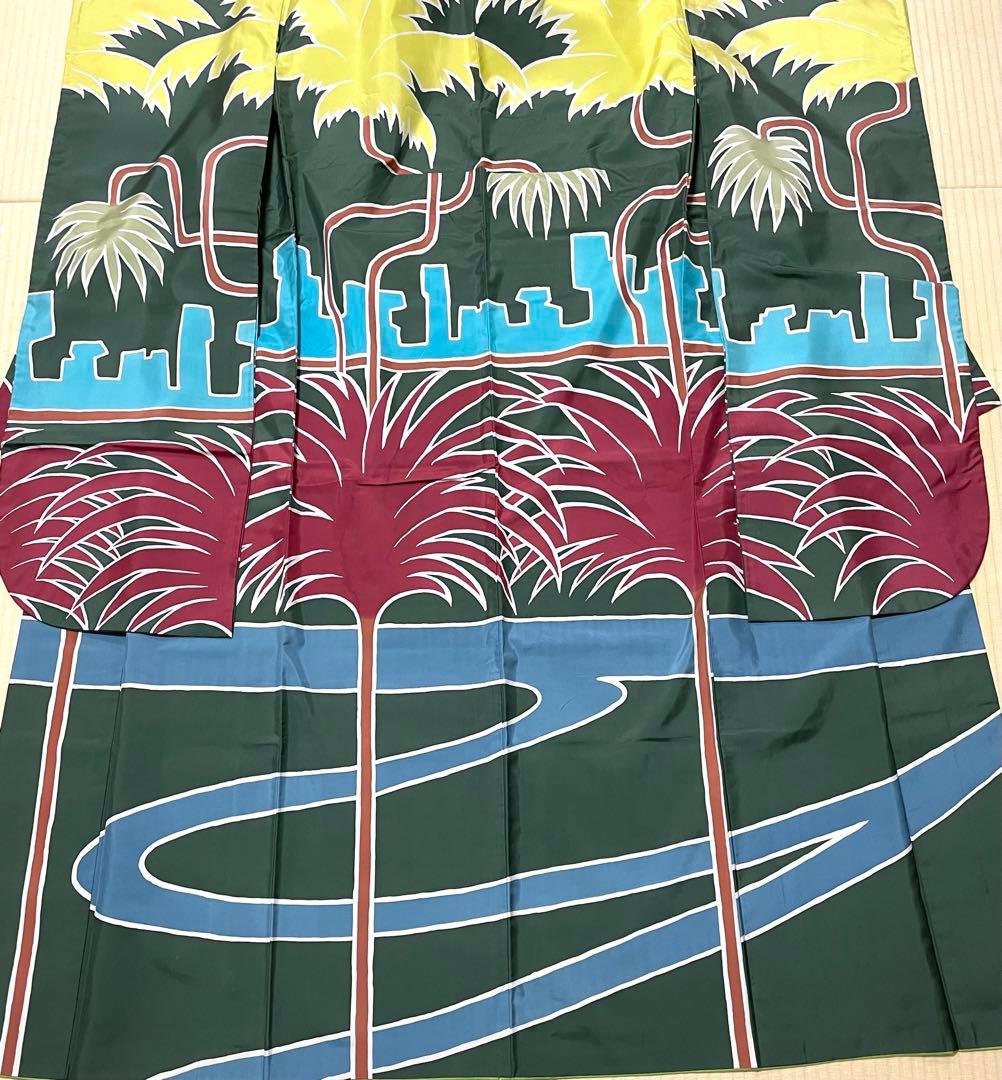 Misaobaa 珍品 大島紬 振袖 モダン 染め