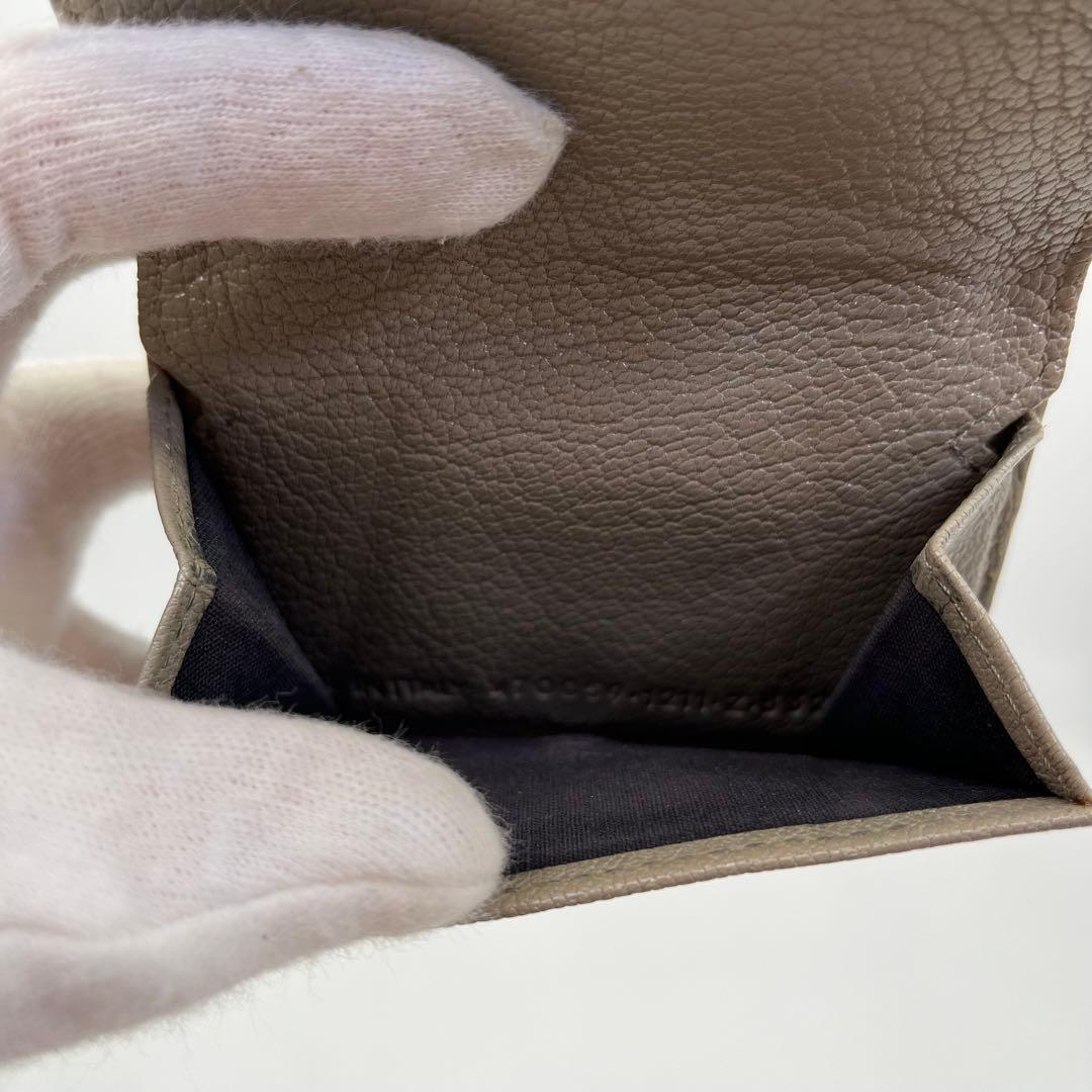 バレンシアガ 三つ折り財布 エッジシティ クラシックミニ ゴールド金具 レザー