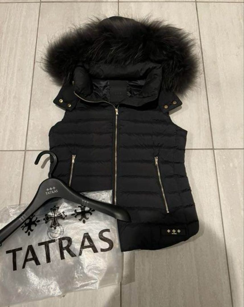 TATRAS タトラス　ORSIERA ダウン　ベスト　ファー　ナイロン　黒