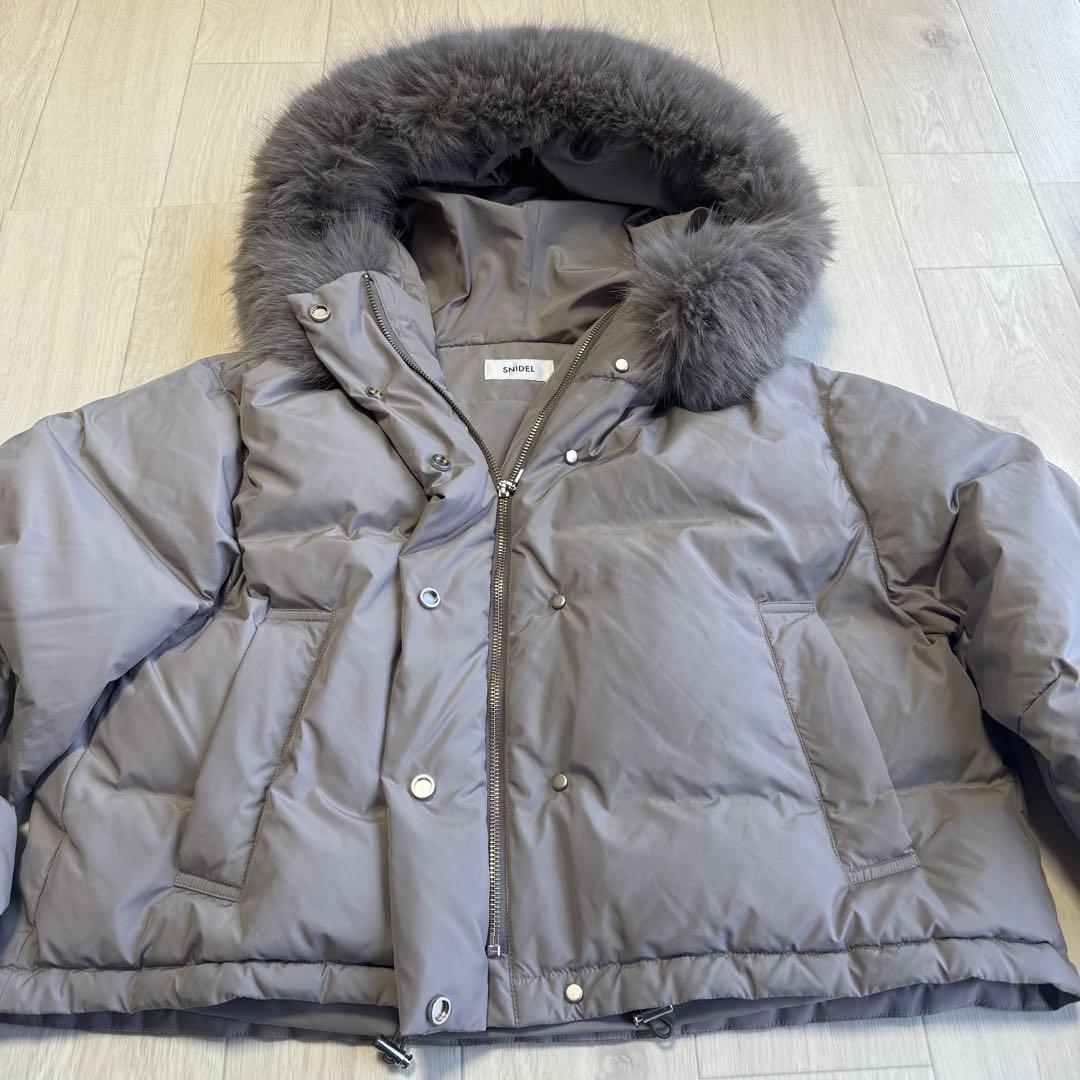 snidel フードファーショートダウン