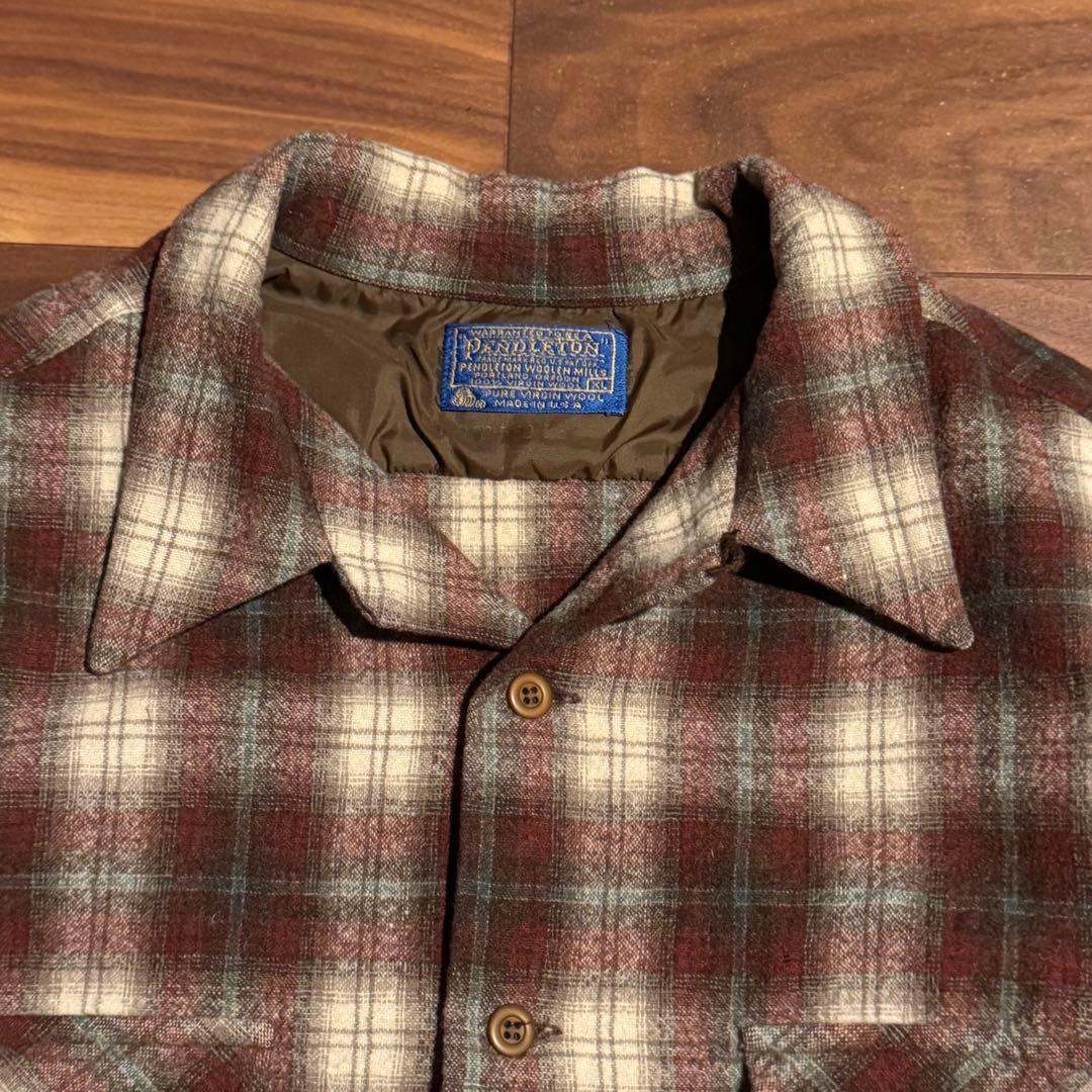 70s pendleton ボードシャツ　オンブレ　ビッグサイズ