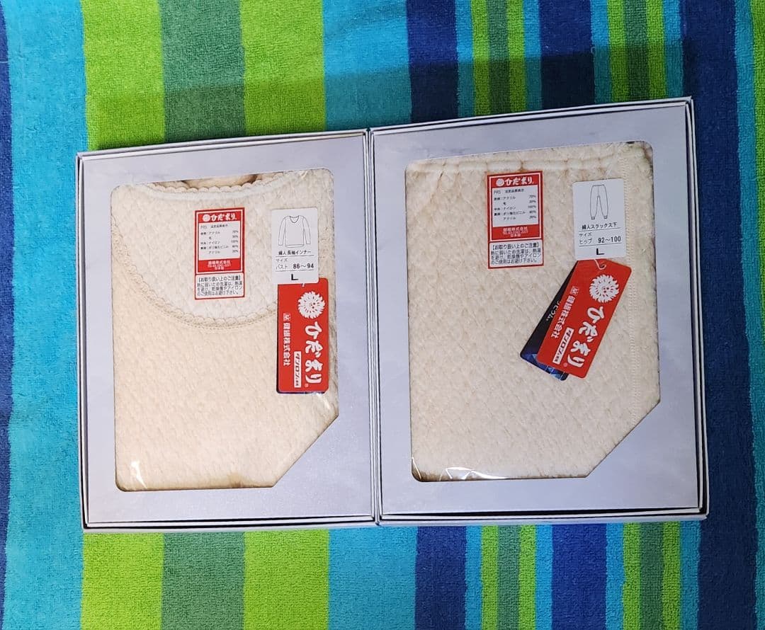 ジャパネットひだまりプレミアムレディース上下肌着。アンダーウェアお付けしています