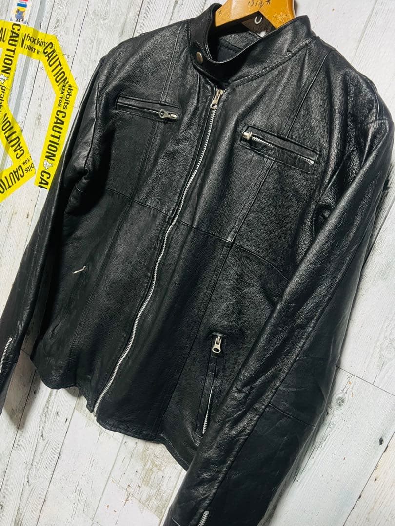 SHIMOKITAZAWA RINGO シングルライダース レザー 本革 短丈