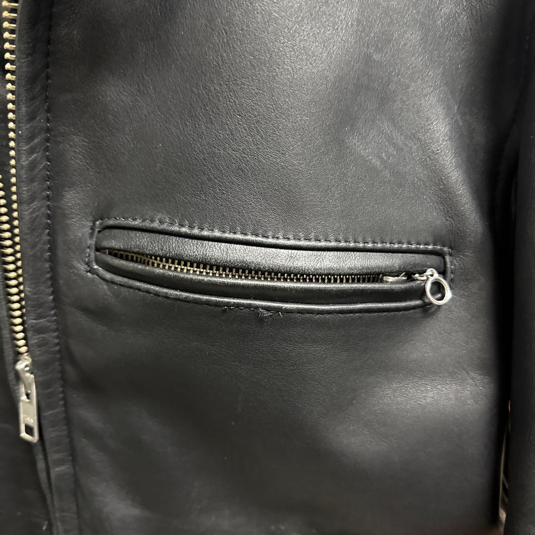 NANKAI ブラック シングルライダースジャケット