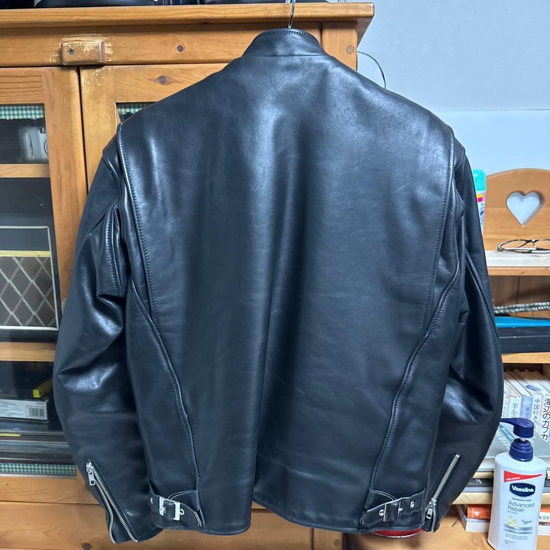 NANKAI ブラック シングルライダースジャケット