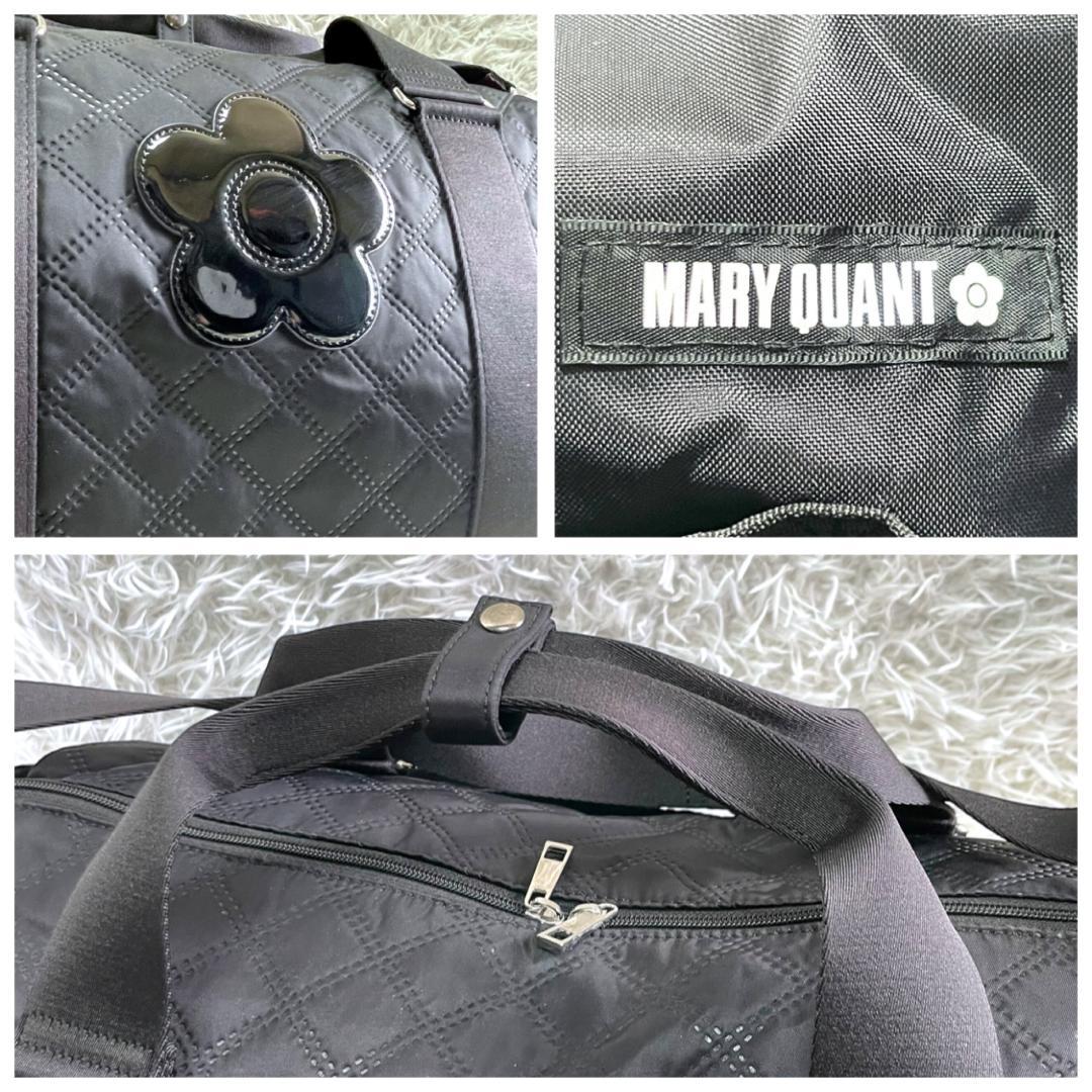 MARY QUANT ピンソニックキルトデイジー ボストンバッグ 2way 黒