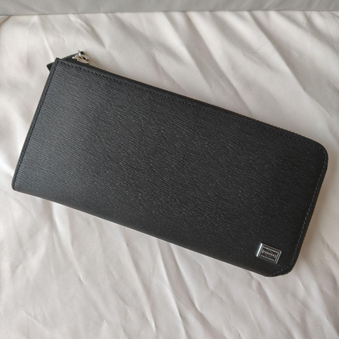 極美品　ポーター カレント ロングウォレット 052-02210　ブラック