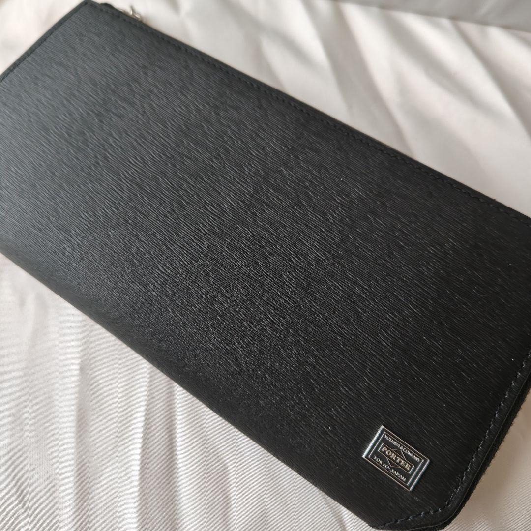 極美品　ポーター カレント ロングウォレット 052-02210　ブラック