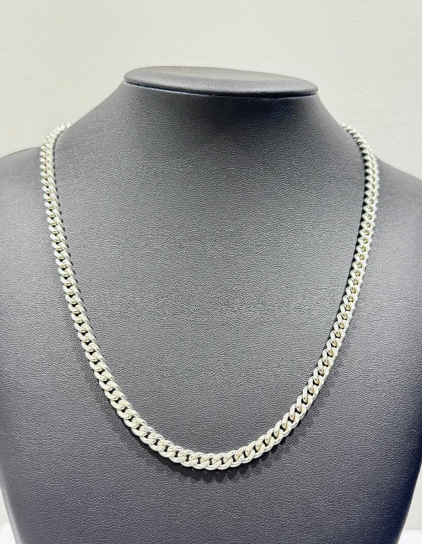 美品★シルバー925 喜平ネックレス 約50㎝ 約38.3g 幅約5.3㎜ (1