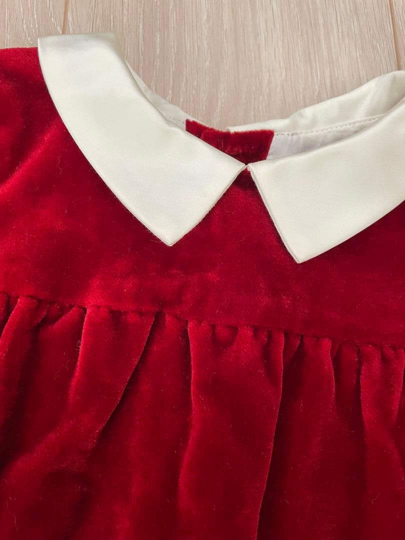 ボンポワ2018aw クチュールラインのベロアワンピース3A