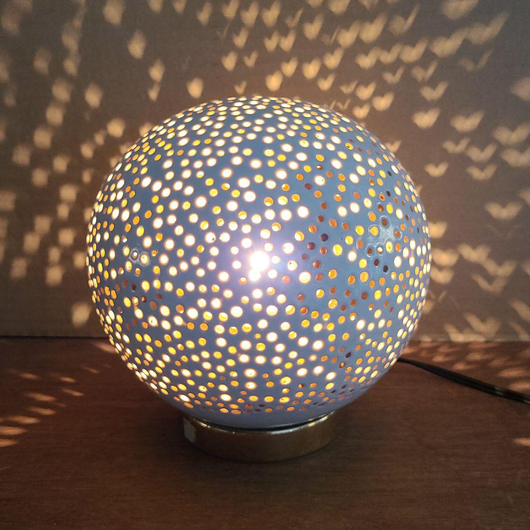 信楽焼 屋内灯 丸 小 高さ１９cm