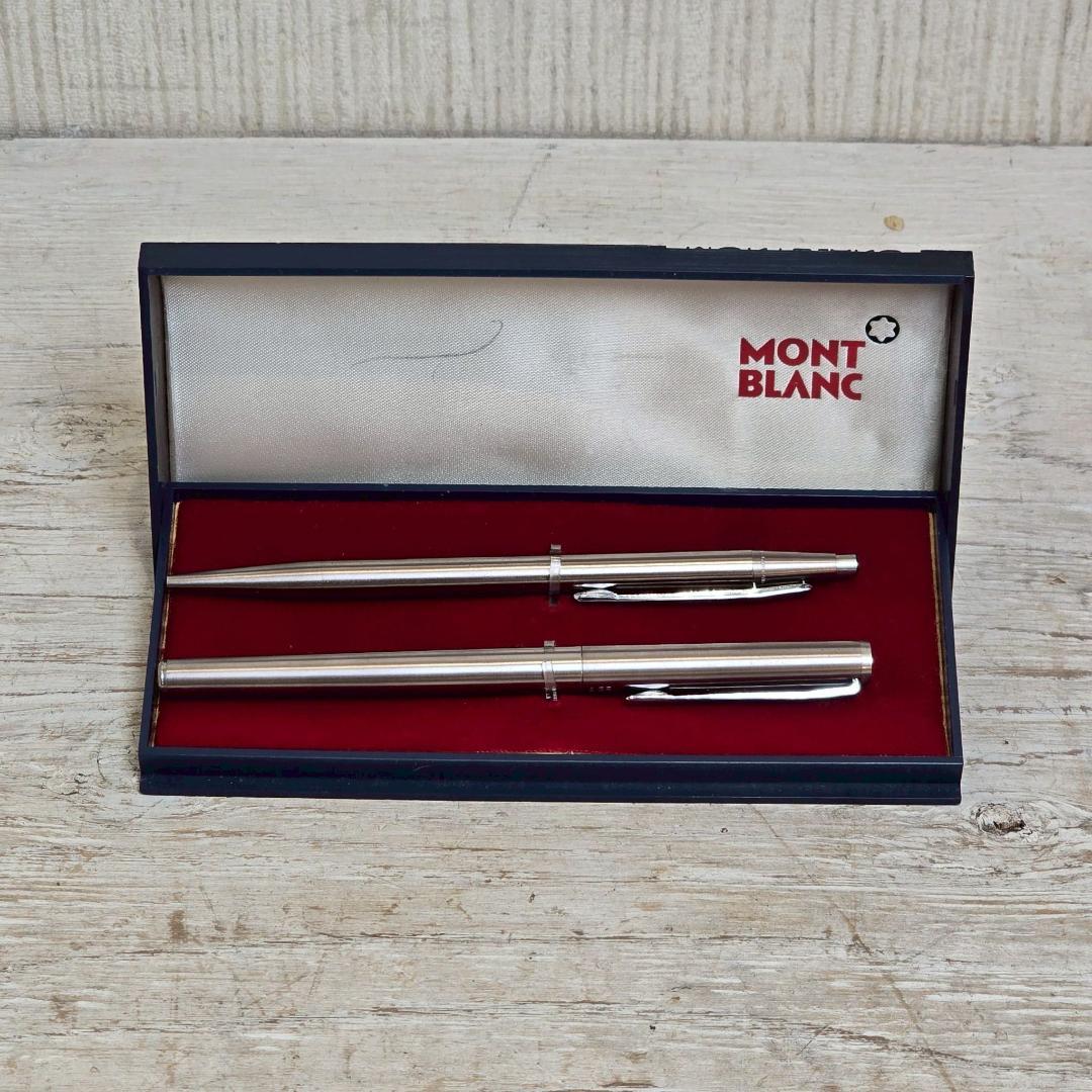 i+【2本セット】 MONT BLAN 万年筆 ボールペン ケース付き