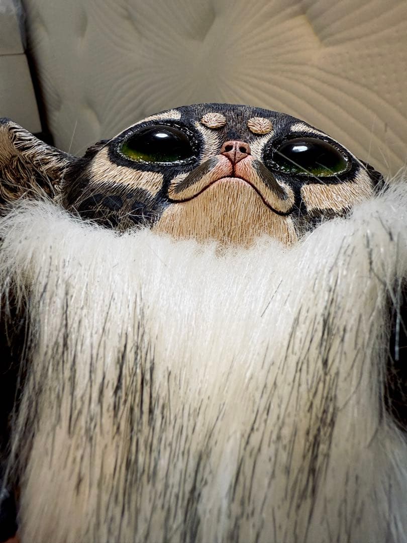 アートドール ハンドメイド 幻獣 海外作家 稲荷キツネ 山猫柄 ぬいぐるみ 人形