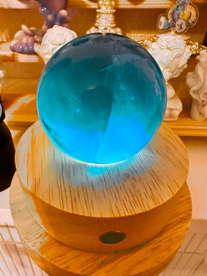 ブルーフローライト高品質スフィア