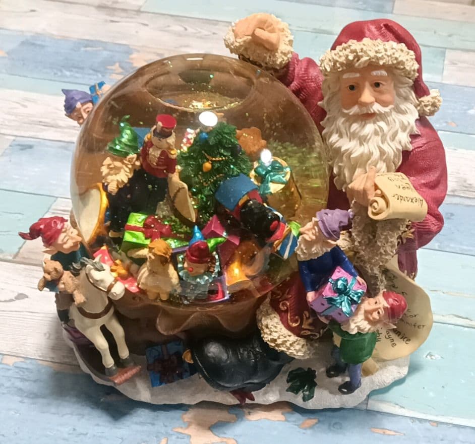 希少レア品　ヴィンテージ　クリスマス　特大　オルゴール　サンタ　 スノードーム