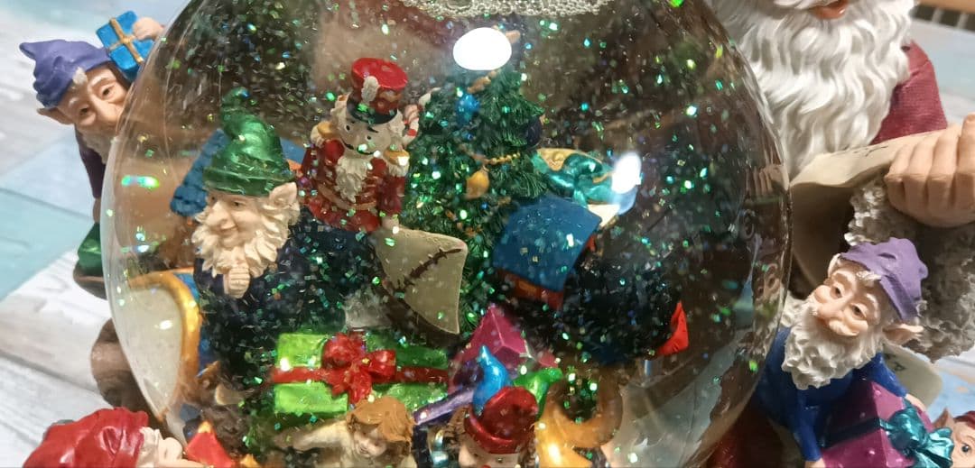 希少レア品　ヴィンテージ　クリスマス　特大　オルゴール　サンタ　 スノードーム