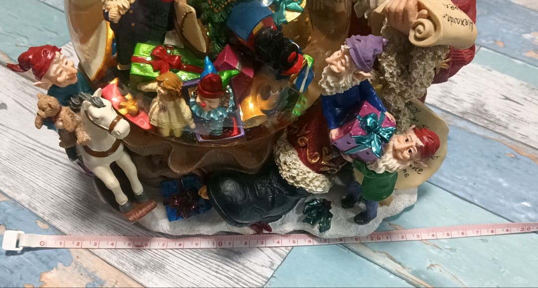 希少レア品　ヴィンテージ　クリスマス　特大　オルゴール　サンタ　 スノードーム